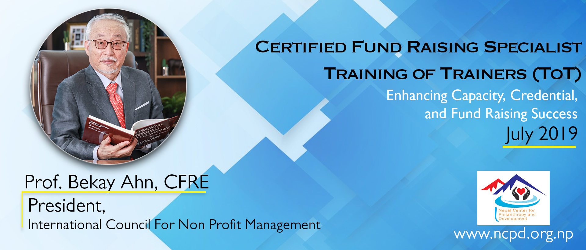 Course Announcement Certified Fund Raising Specialist (CFRS) Training of Trainers (ToT)